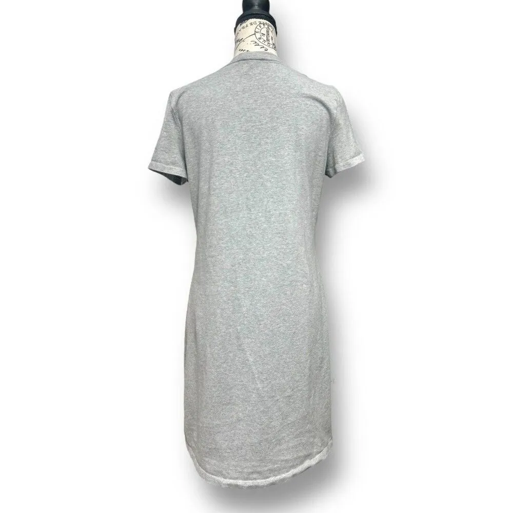 Calvin Klein M Gray Cotton Stretch Logo T-Shirt Dress Casual Shift Short Sleeve - Image 4