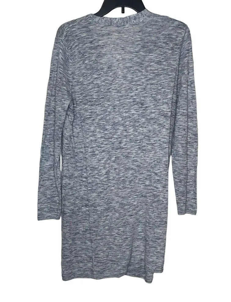 J Jill Women Cardigan Sweater V-Neck Front Button Long Sleeve Pockets Gray Small - Image 11