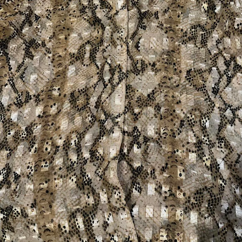 Notations Women's Gold and Tan Blous - Image 2