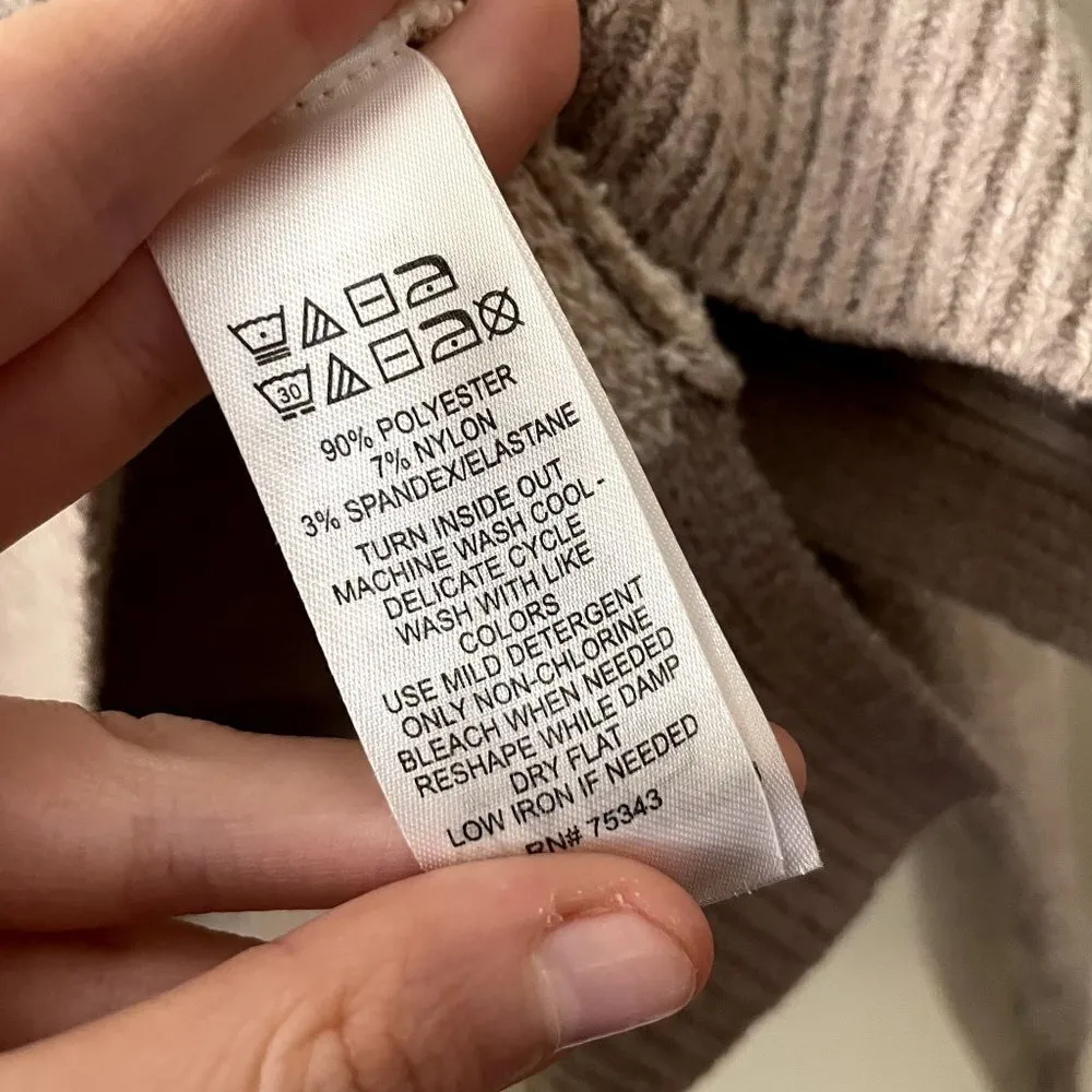 Christian Siriano NY cream tan boho minimalistic crewneck knit sweater boho Brown Size M - Image 5