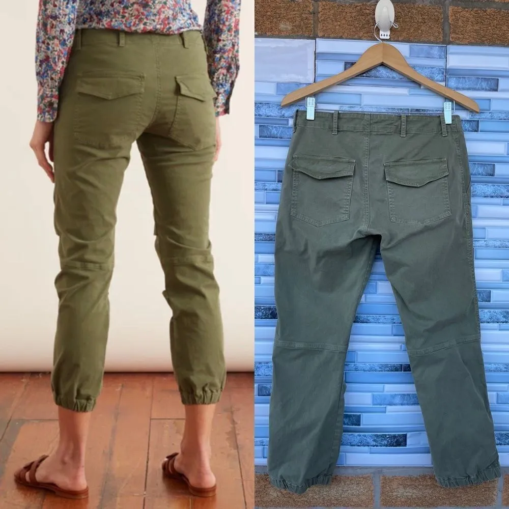 NILI LOTAN Cropped Military Pant in Camo size 4 Green - Image 4