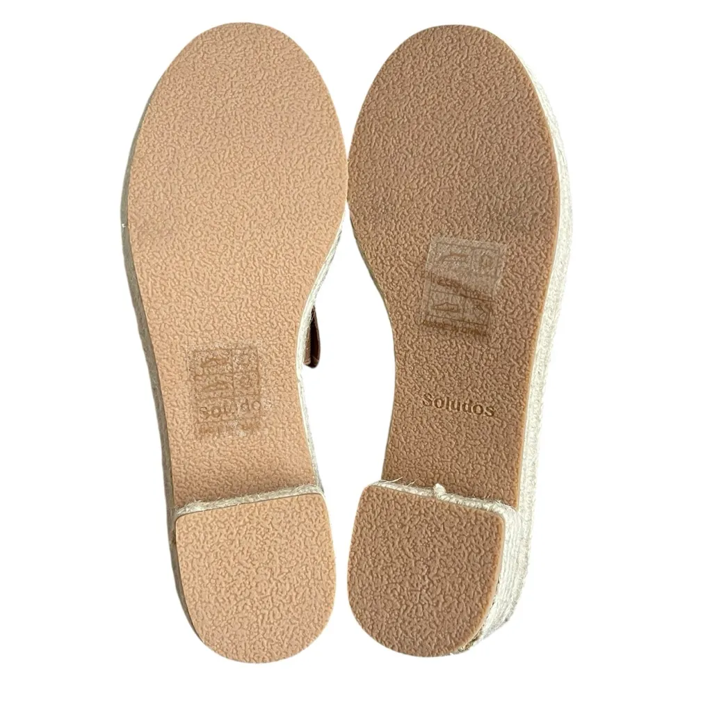 Soludos Laguna Mule Tan Leather Espadrille Sandals Women’s Size 9 Slip On - Image 7