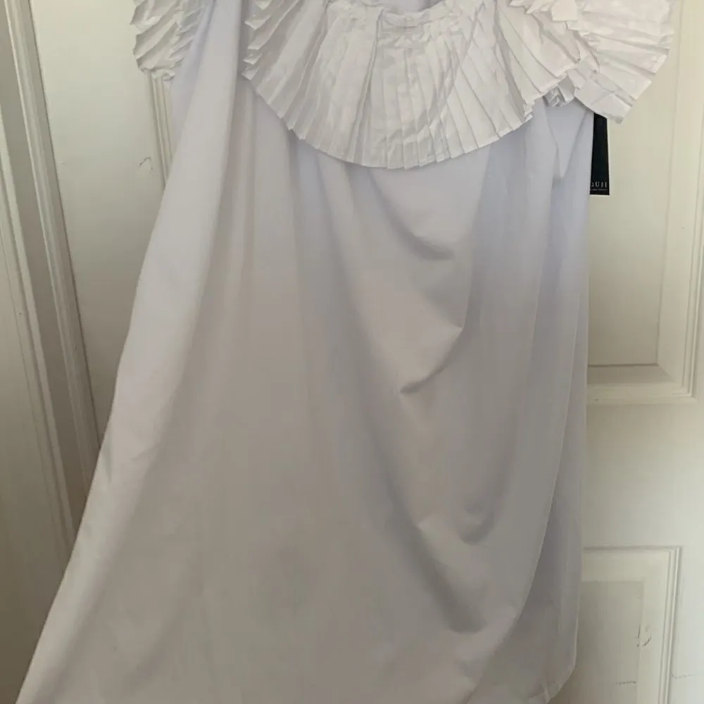 Eloquii White Ruffled Sleeve Dress - Image 3