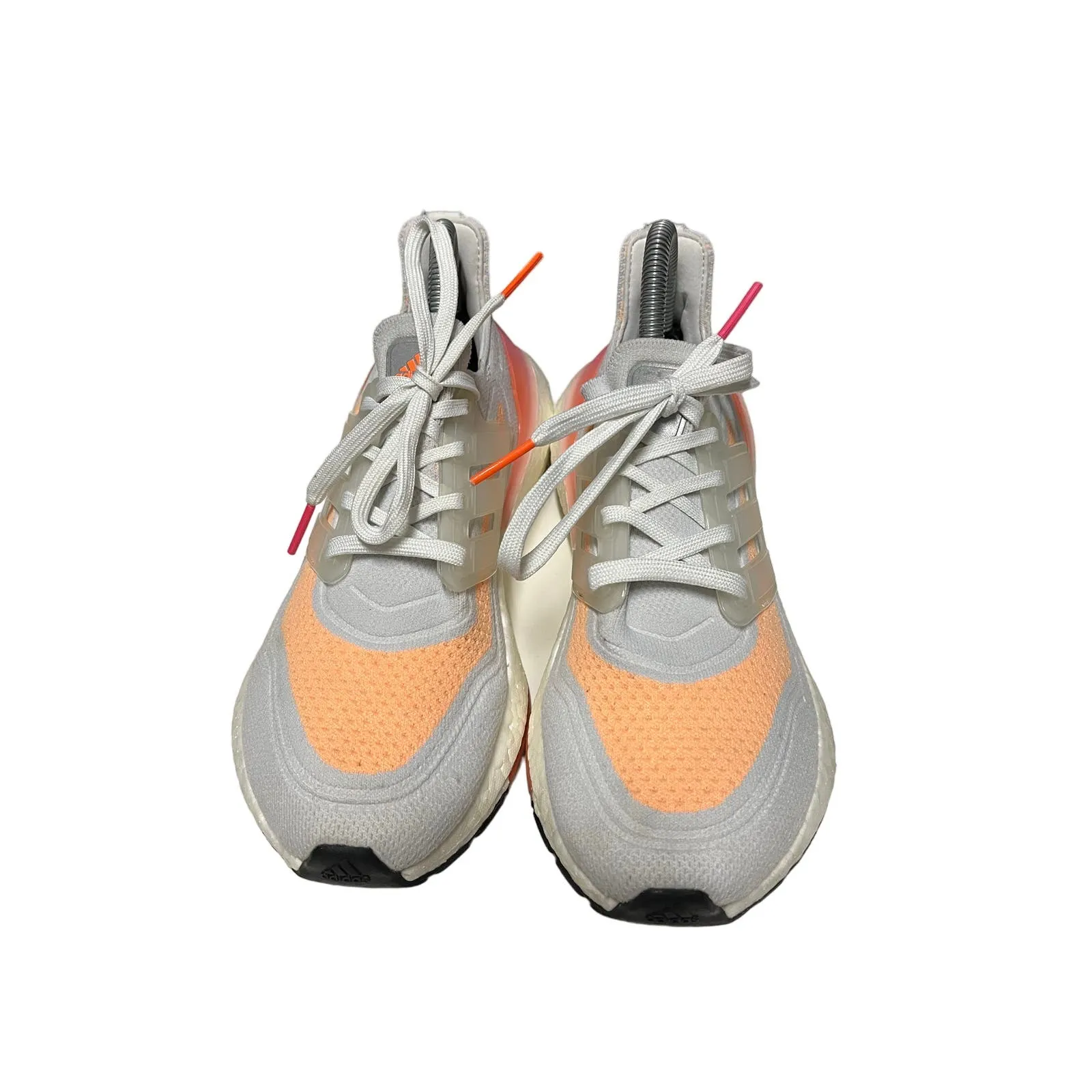 Adidas Ultraboost 21 Crystal White Acid Orange Shoes Women's Size‎ 7 FY0400 - Image 2