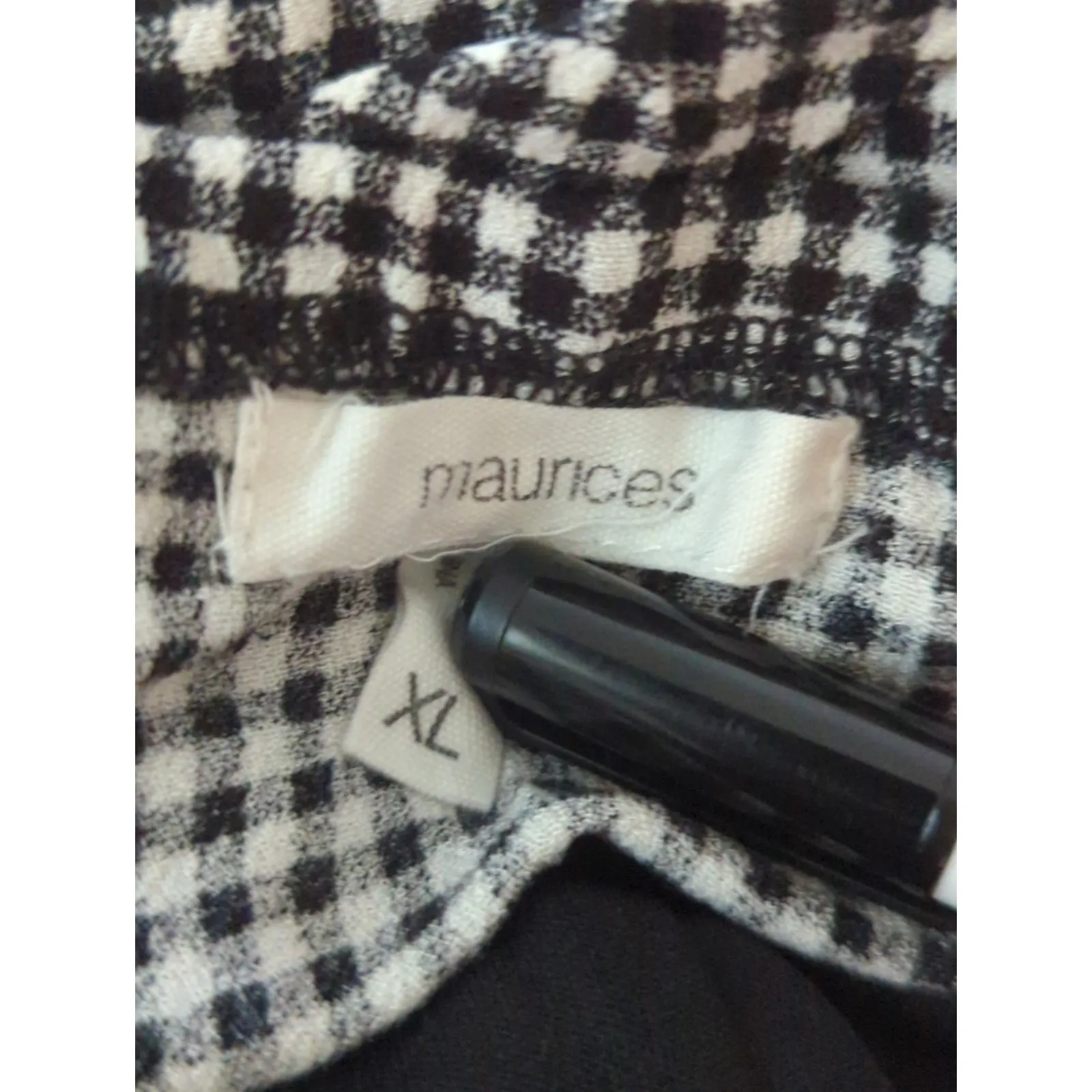 Maurices Black Gingham Tiered Top Mini Dress Womens XL Cottage Core Prairie - Image 10