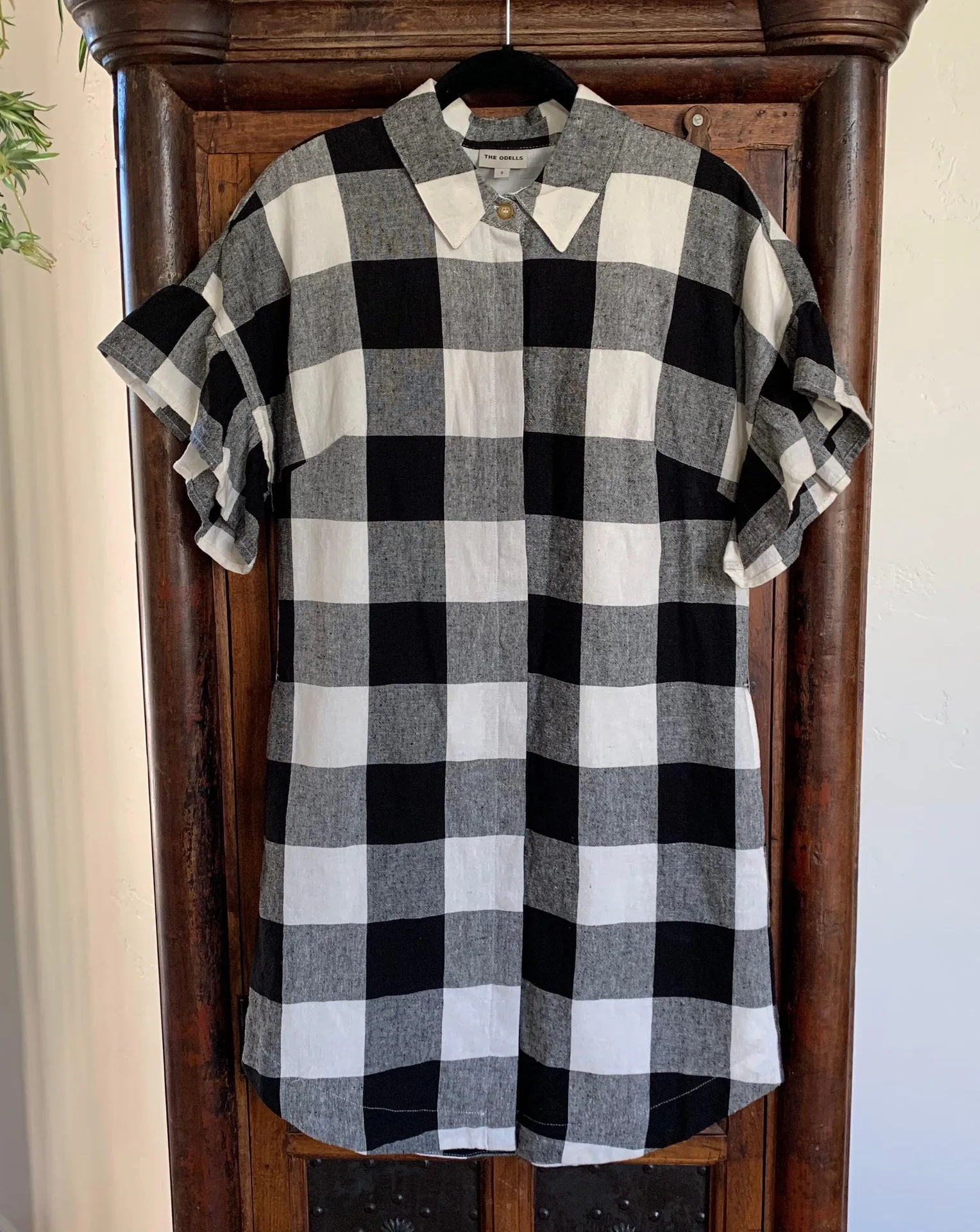 The Odells Dolly Trapeze Windowpane Plaid Shirtdress - Image 3