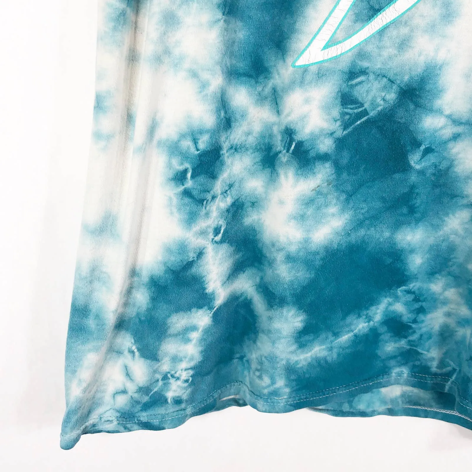 Panic at the Disco Small Tee Graphic‎ Tie Dye Short Sleeve Crew Blue White 462 - Image 7
