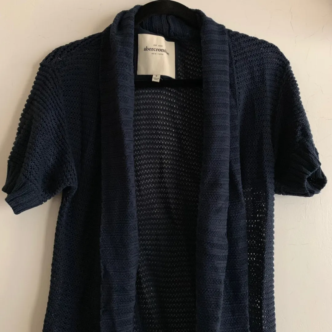 Abercrombie Navy Long Cardigan Sweater - Image 6