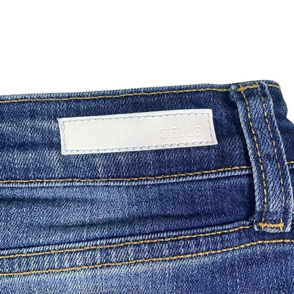 Cello Size Small Medium Wash Distressed Demin Mini Shirt - Image 5