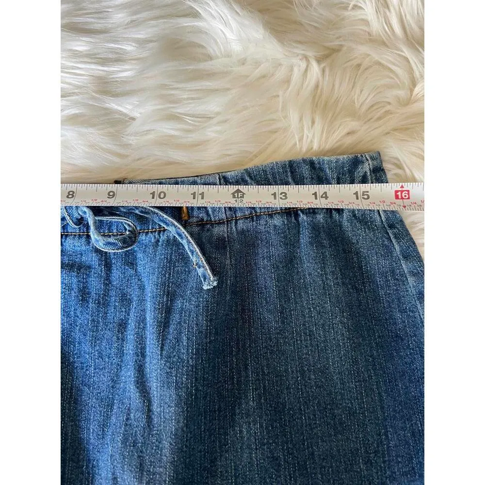 Stylish Denim Maxi Skirt with Drawstring Blue Size undefined - Image 4