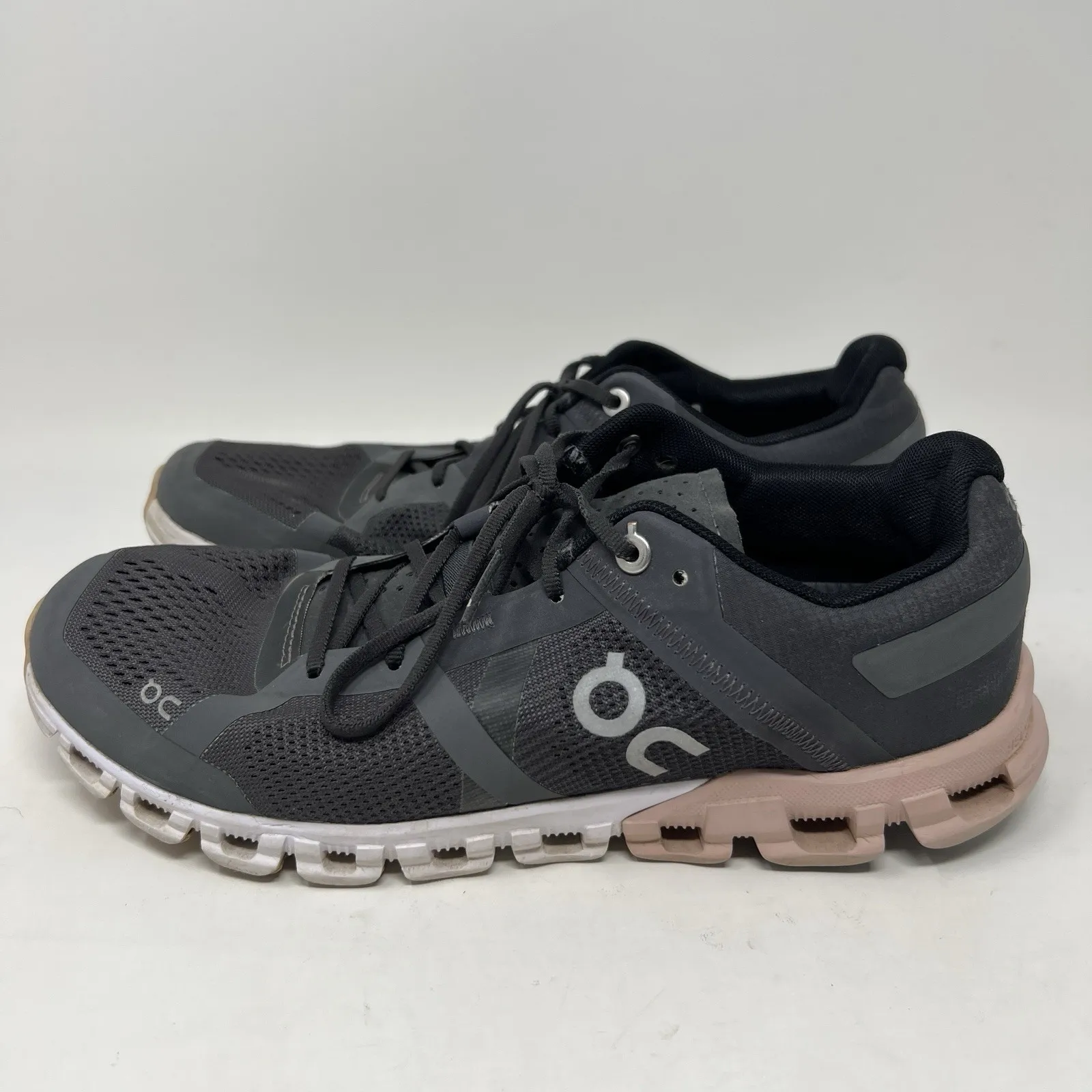 On Cloud Cloudflow Womens 8 Running Shoes Rock Rose Cloudtec Lace Up Sneakers Gray - Image 3