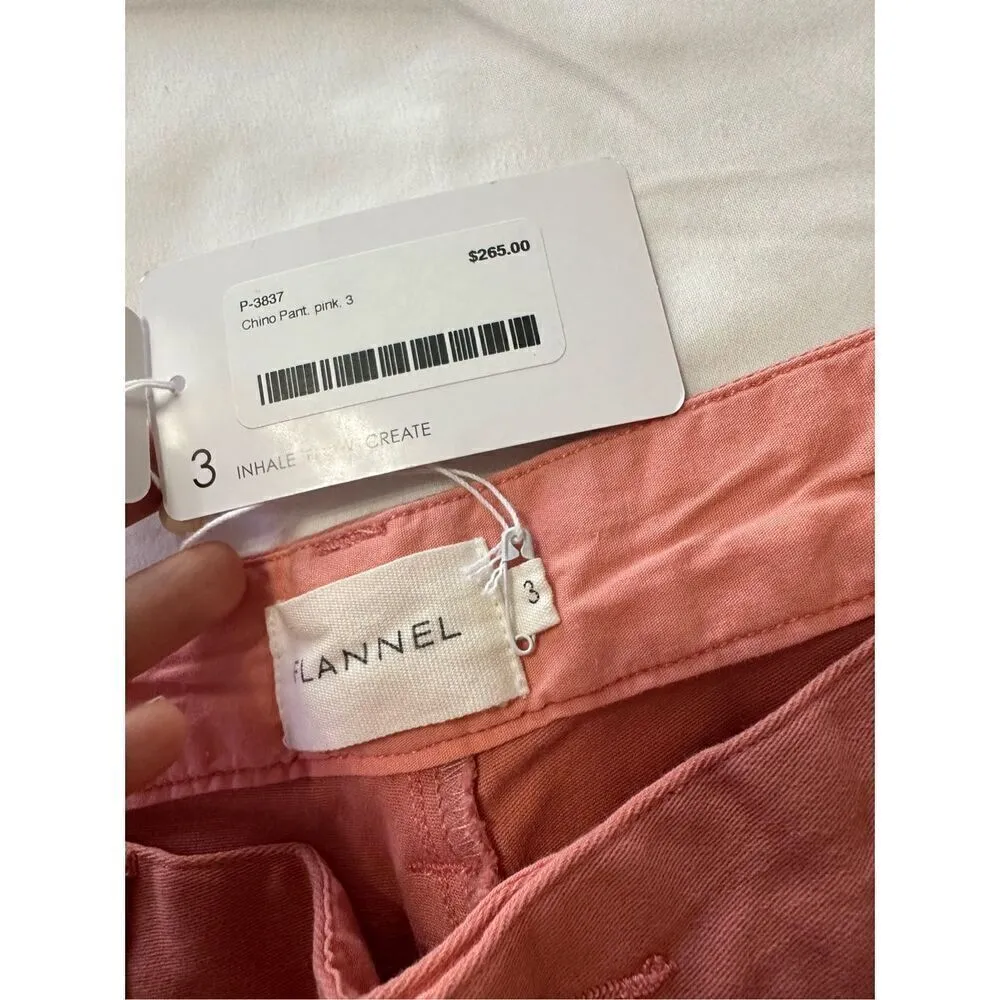 NWT Flannel Chino Pink Pants Size 3 ( or L) Size L - Image 10