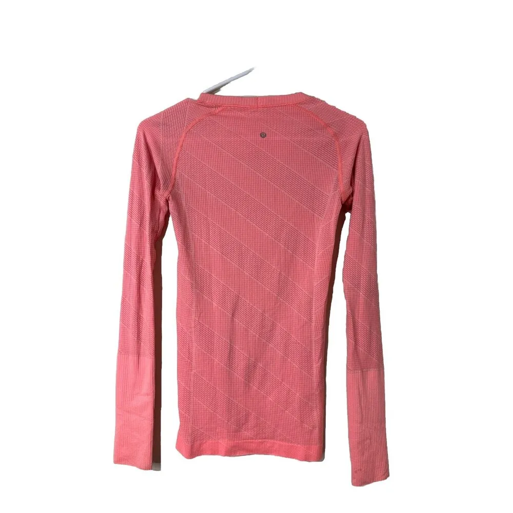 Lululemon Swiftly Tech Long Sleeve Crew Lightweight Pullover Shirt Size 2 Pink - Image 2