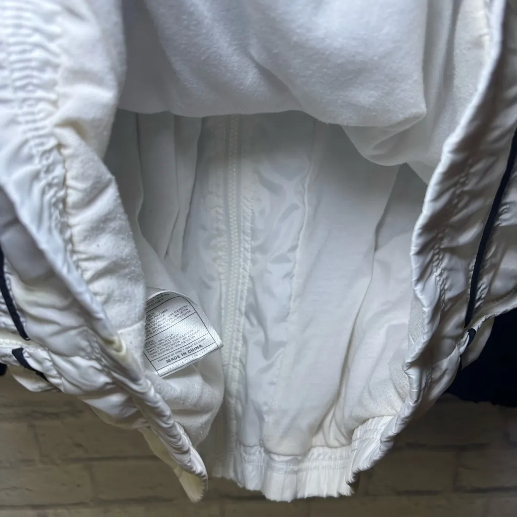 Vintage 90’s NIKE Big Swoosh Jacket Womens Size Large White Black Athletic - Image 9