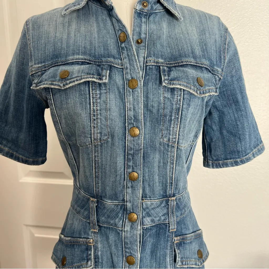 Current/Elliott  Trucker Shirt Dress - Image 4