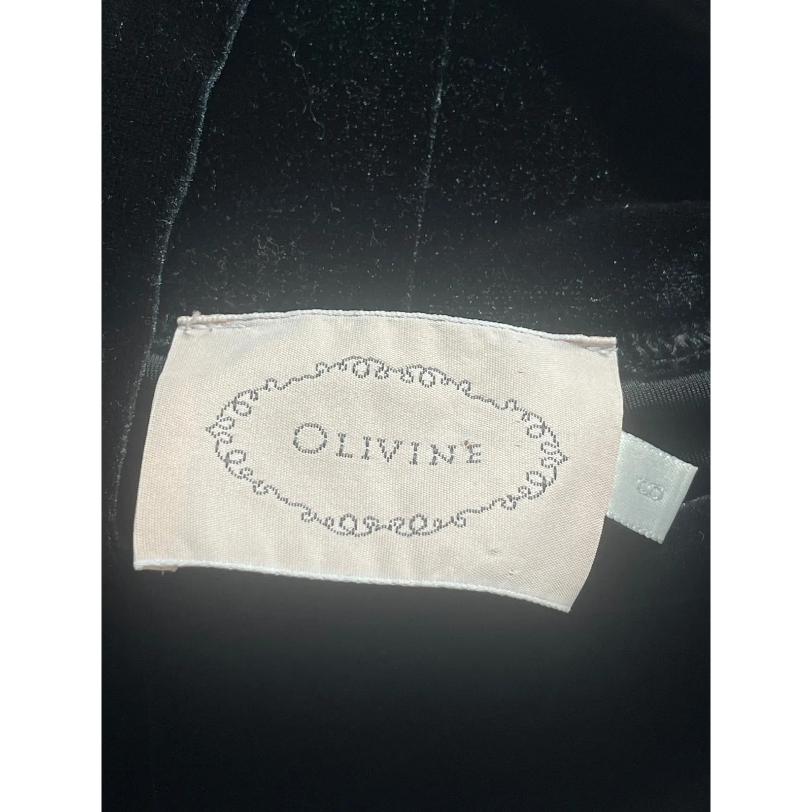 Olivine Women's Black Velvet Velour Turtleneck Long Sleeve Shirt Sweater Top S - Image 3