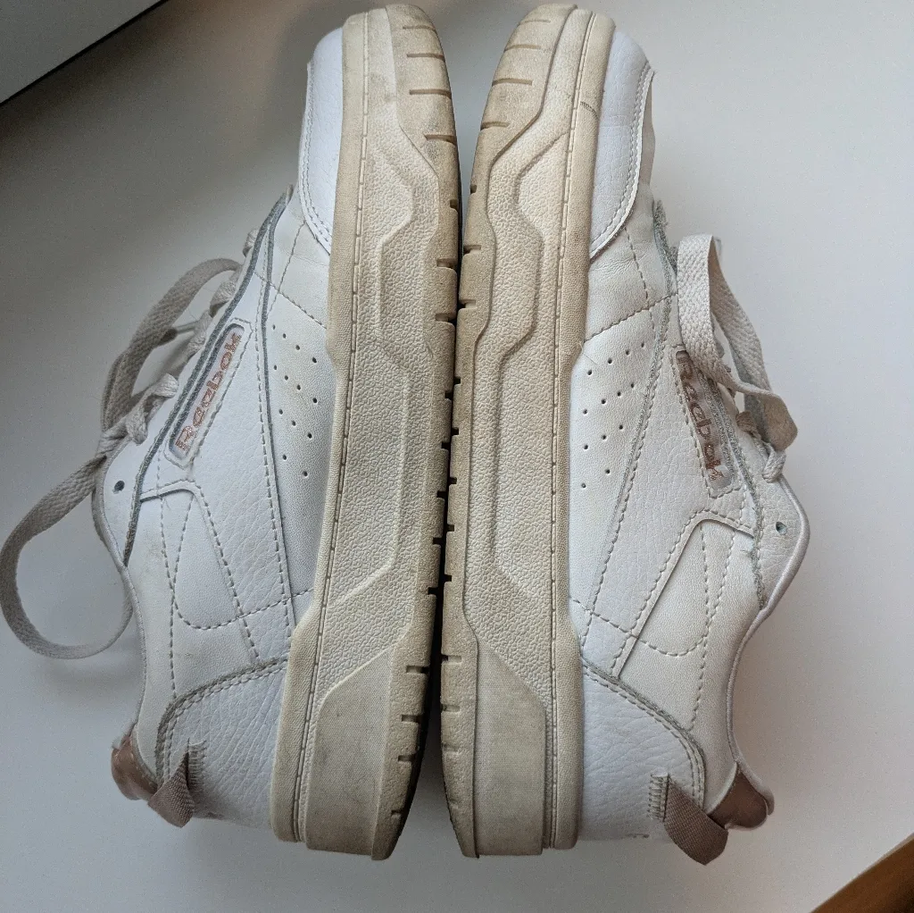 Reebok Classic Club C Sneakers White & Rose Gold 7 - Image 6