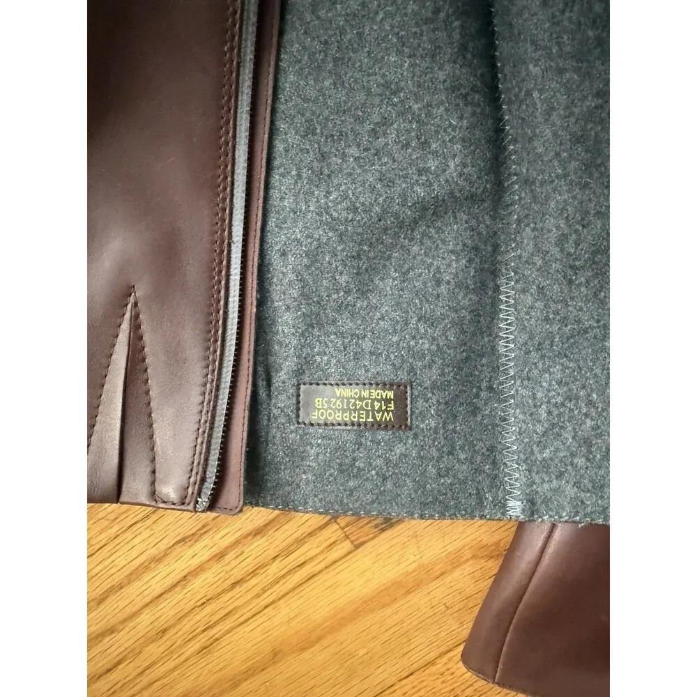 Cole Haan Womens Leather Knee Zip Up Waterproof Boots Blrown Size 5 B - Image 6