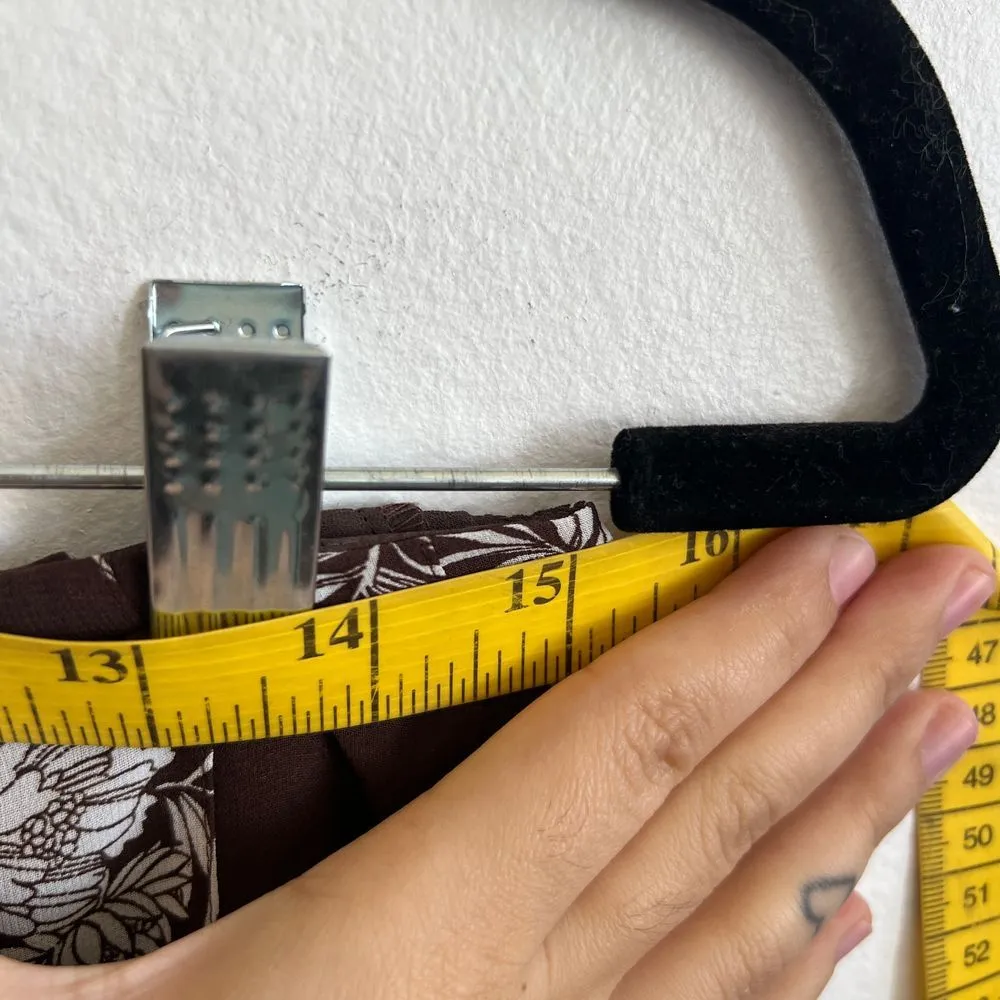 Vintage Brown Floral‎ Skirt, Fairycore, Boho, Bohemian, Fairy Grunge, Medium - Image 4