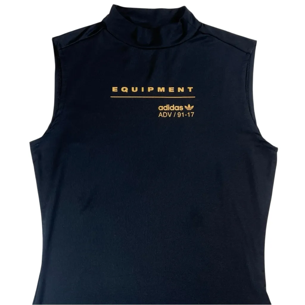 Adidas EQUIPMENT ADV / 91-17 Black Sleeveless Mock Tee Top Size XS - Image 5