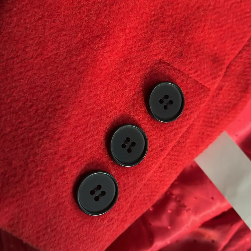 Bloomingdale’s  Two Button Long Coat in Red, Size S, New w/Tag $178 - Image 8