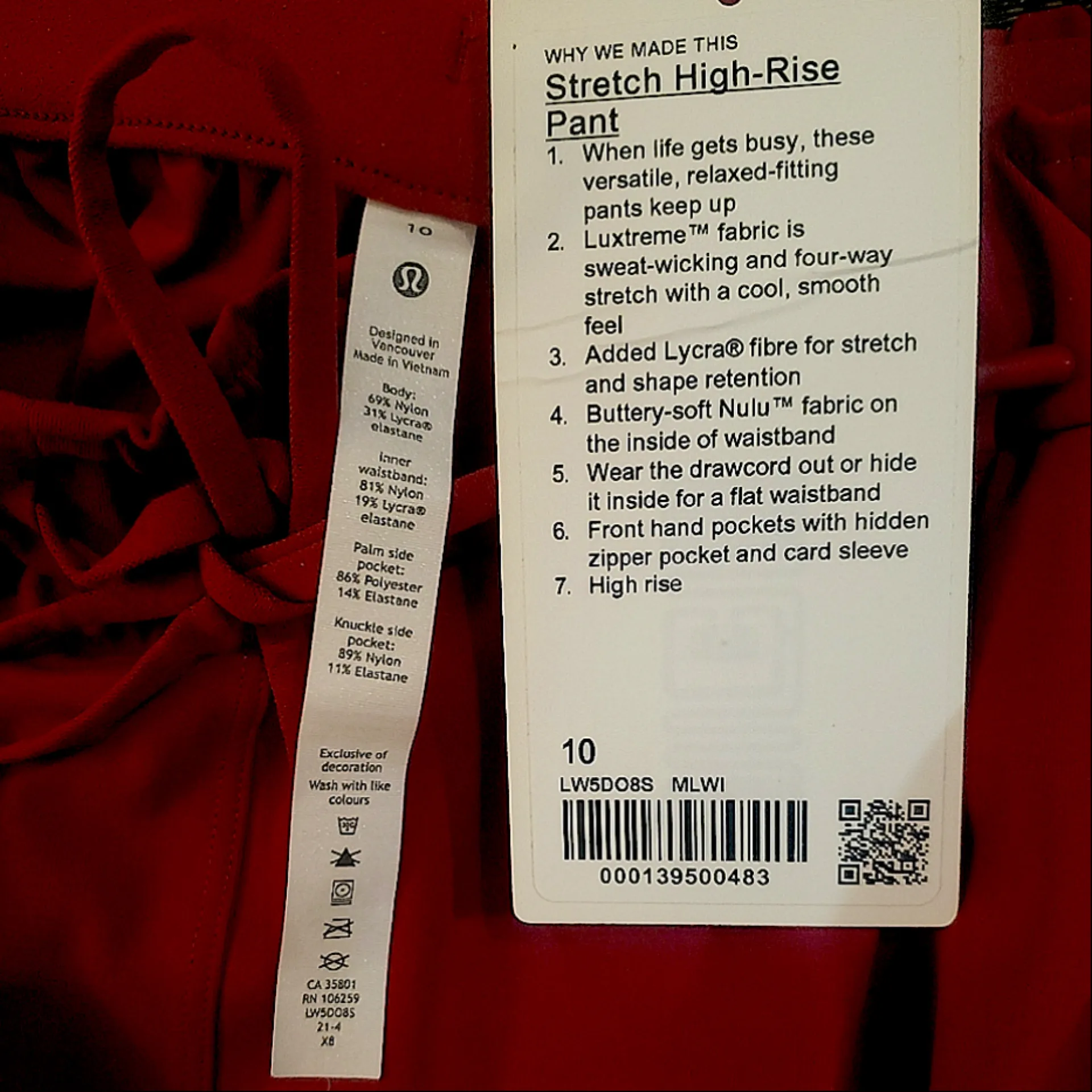 Lululemon stretch woven pant Mulled wine - Image 3