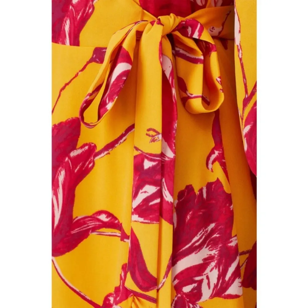 💕COLOR ME COURTNEY💕 Eleanor Wrap Dress ~ Orchid Bloom Floral Print Midi Small - Image 6