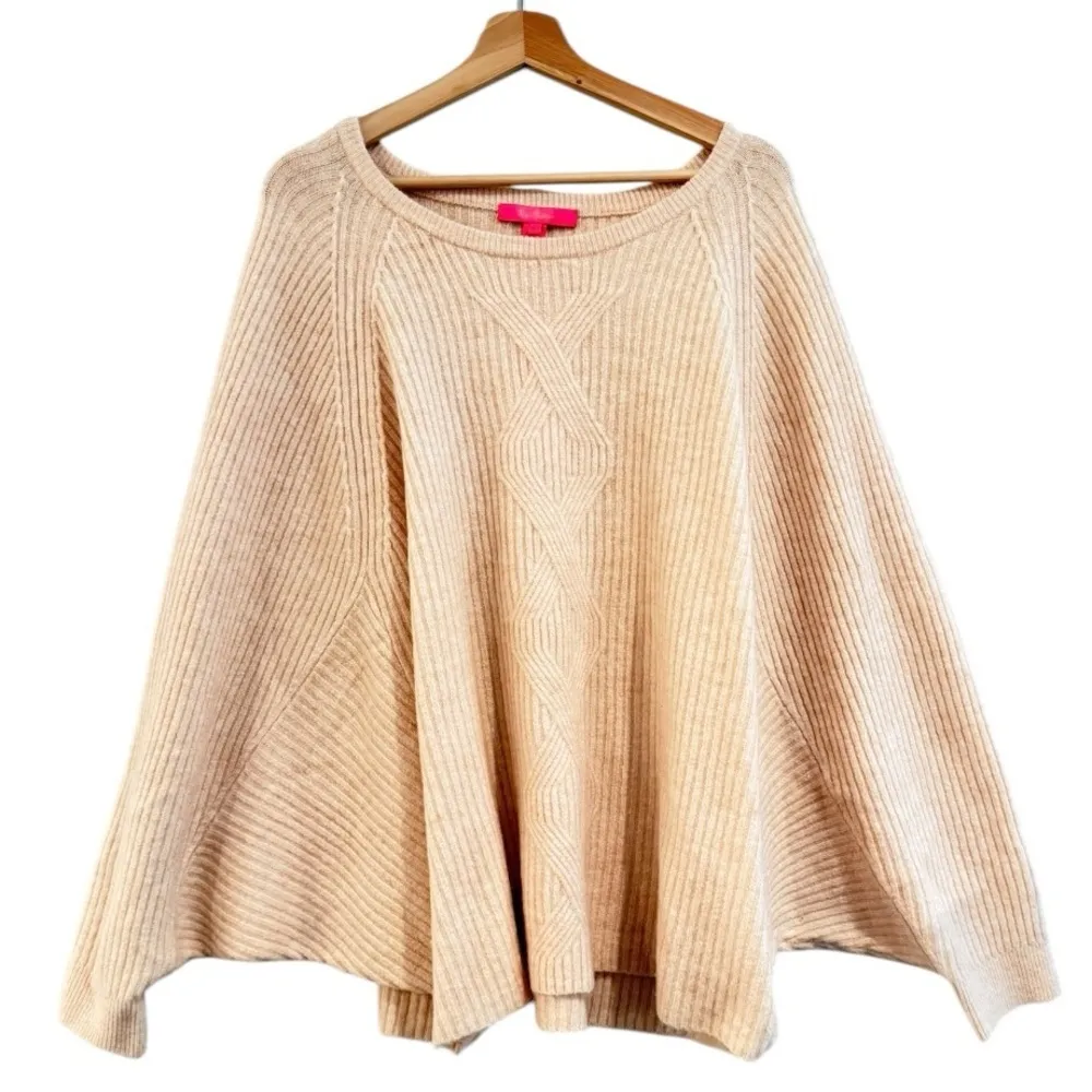 LILLY PULITZER Arienza Dolman Sleeve Sweater Light Heathered SandBar Size XL NEW - Image 5