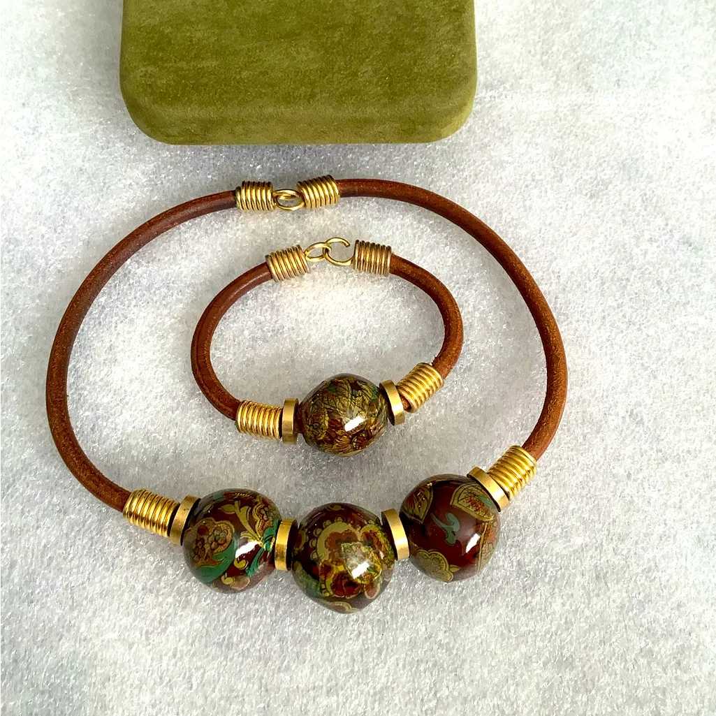 Necklace & bracelet set 🤎🧡 - Image 2