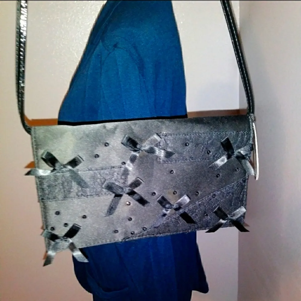 NWT Probal Gurung Neiman Marcus black lace embellished clutch crossbody - Image 2