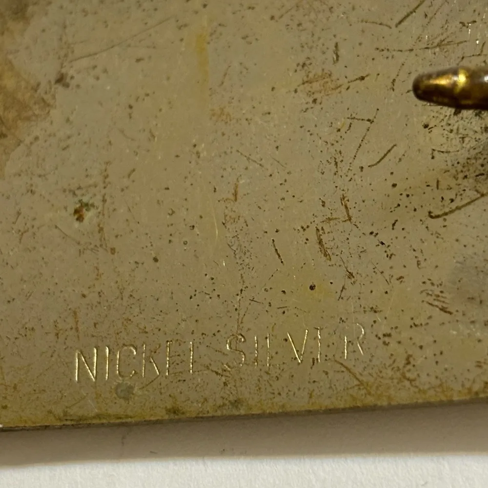 Vintage Texas Longhorn Nickel Silver Plated Women’s Belt Buckle - Image 11