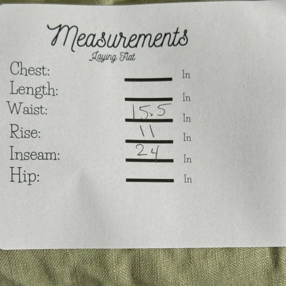 J. Crew Linen High Elastic Tie Drawstring Waist Straight Wide Leg Pant S Olive - Image 7