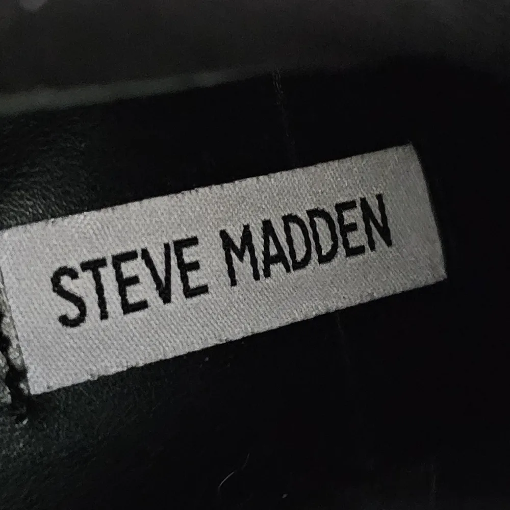 Steve Madden Valencio Black Leather Stiletto Heel Boots Size 7½ NWOB - Image 8