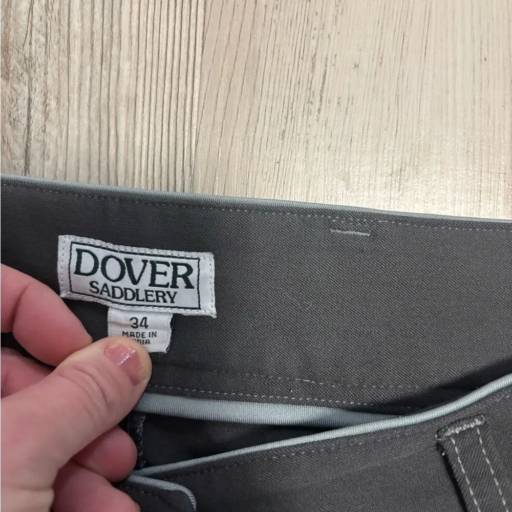 Dover Saddlery Size 34 grey equestrian riding pants, waist 38”, hip 41” inseam27 Gray - Image 4