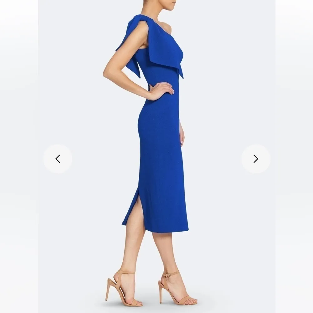 Dress The Population Tiffany One Shoulder Electric Blue‎ Dress XXS 2XS - Image 3
