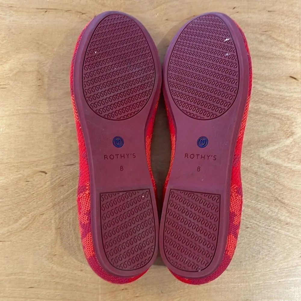 ROTHY’S Red Camo Round Toe Loafers‎ Slip-On Flats Shoes Women’s 8 - Image 7