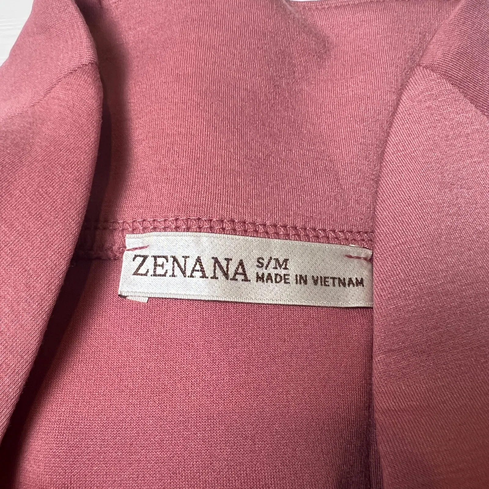 Zenana Women's S/M Winter Rose Scuba Half Zip Short Sleeve Top Casual Chic - Image 6