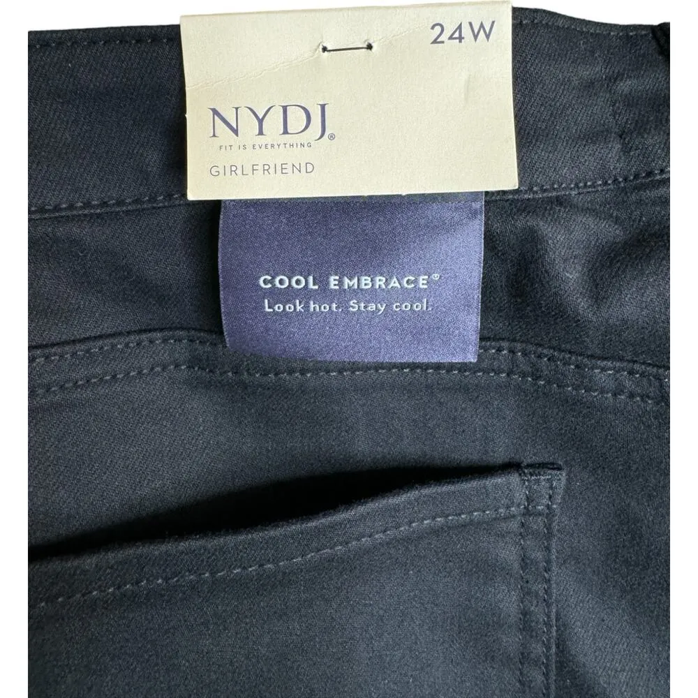 NYDJ Margot Girlfriend Cool Embrace Black 24W Lift Tuck Technology NWT - Image 7
