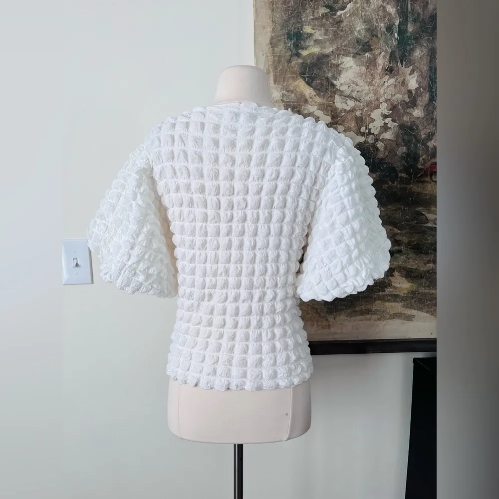 Anthropologie Eri + Ali Textured Puff-Sleeve Top Size Small NWOT $68 - Image 10