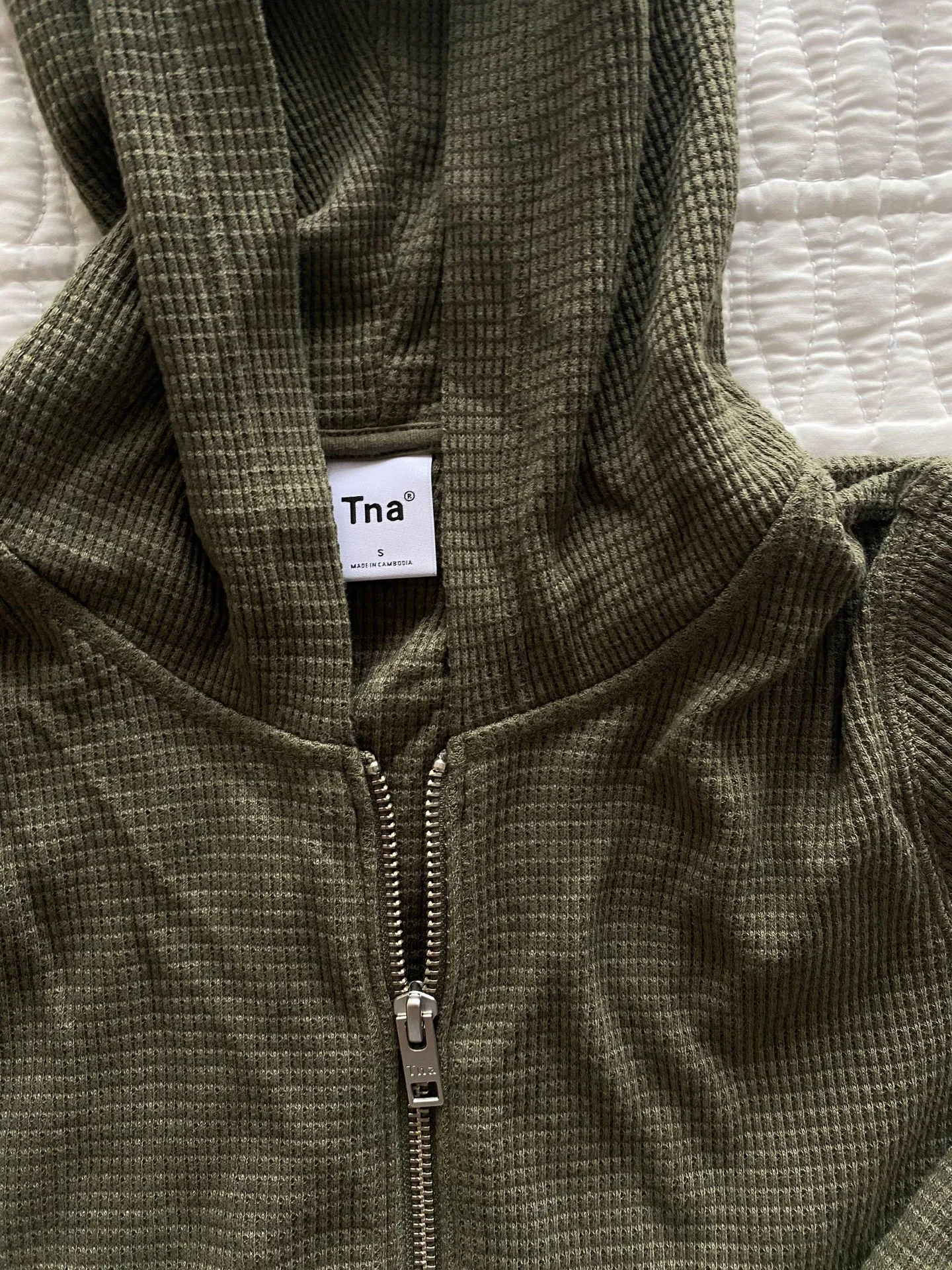 Aritzia TNA waffle zip  - Image 2