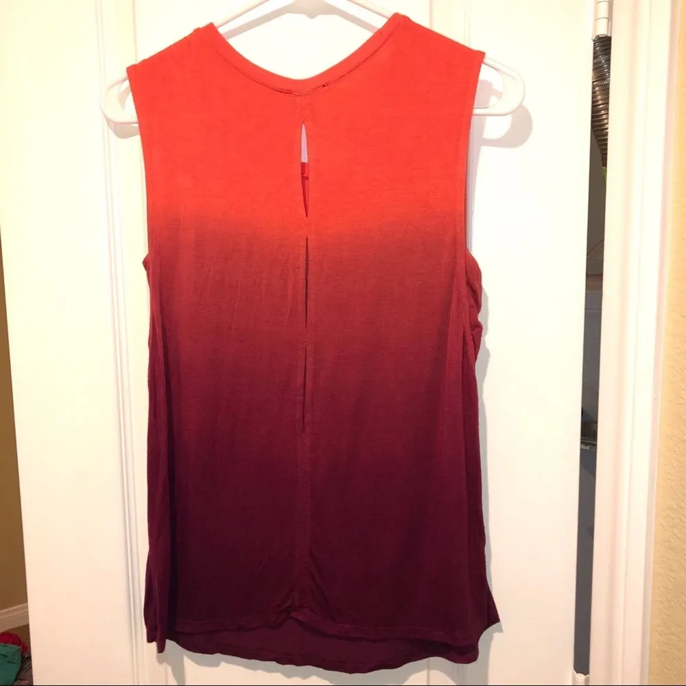 Ombré Fringe Tank Orange Magenta Sunset Fade - Image 5