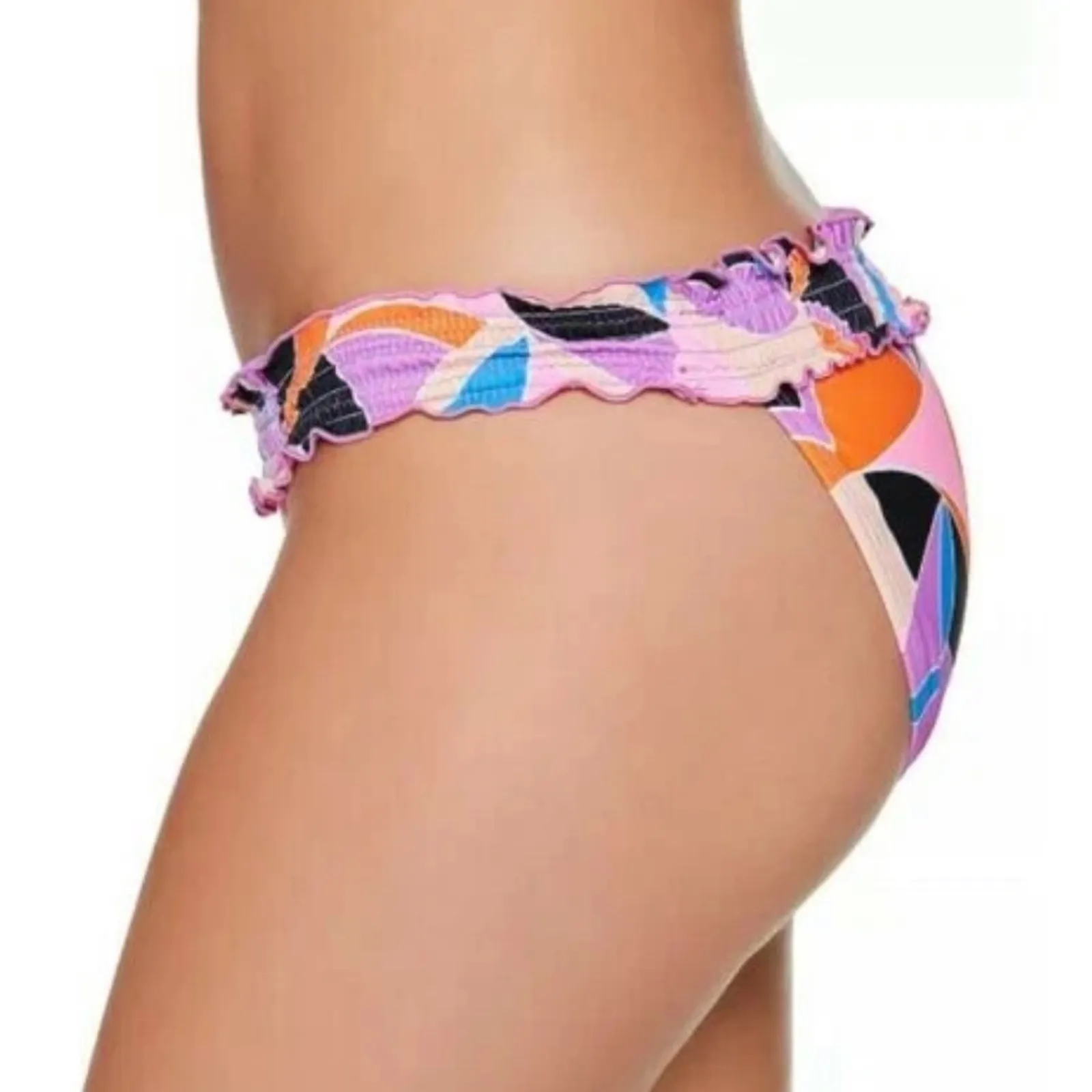 Salt+Cove Kaleidescope Smocked Bikini Swim Bottom Pink Size undefined - Image 3