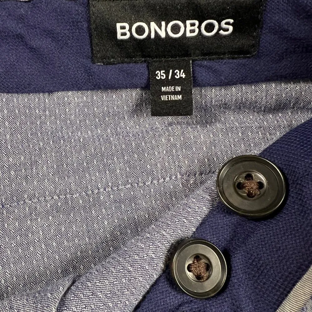 Bonobos Women’s Navy Blue Floral Slim Chino Pants Size 35 Waist, Inseam 30” - Image 3