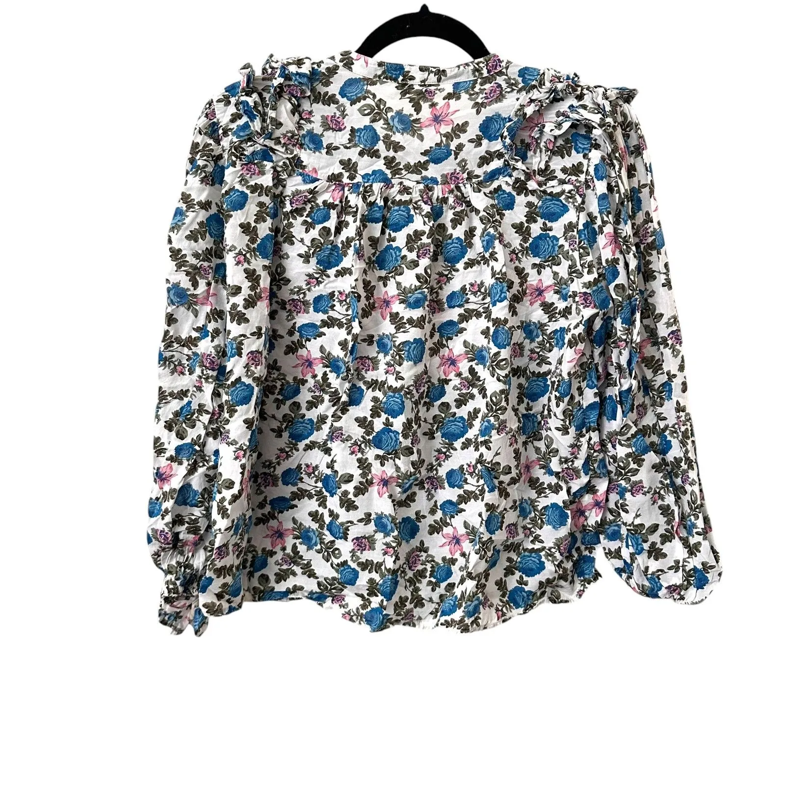RIVER ISLAND Floral Ruffle Blouse Sz10‎ (US6) - Image 4