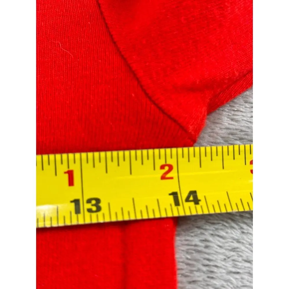 Santa Claus Long Sleeve Shirt Candy Cane Design women's S holiday Christmas Red - Image 5