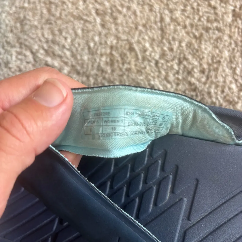 Vionic Restore All Gender Recovery Sandal Women’s Size 10 Men’s Size 8 Navy Blue - Image 7