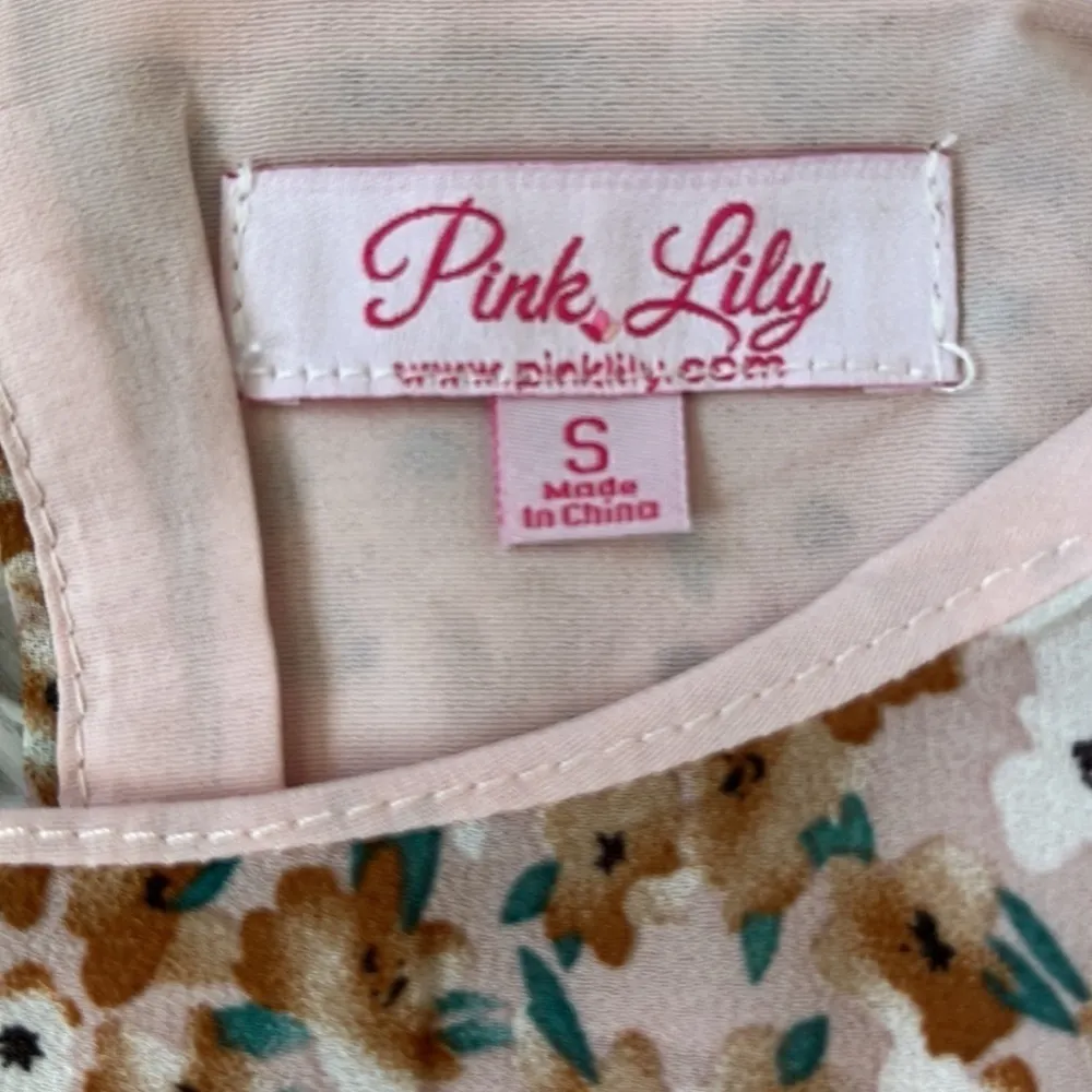 NEW PINK LILY WOMEN'S FOREVER AFTER ALL BROWN FLORAL BELTED DRESS Size Small - Image 6