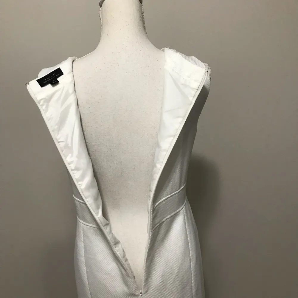 Tahari Arthur S Levine Womans Clarissa white Sheath Dress - Image 9