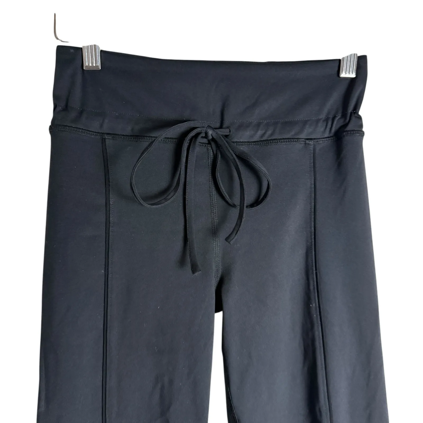 Kate Spade New York Black Flare Leg Drawstring High Waist Active Yoga Pants XS - Image 2