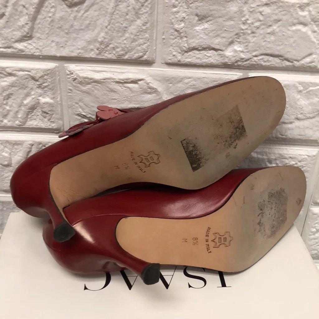 isaac miizrahi POOKA leather cut out strap daisy heels women’s sz 8.5‎ msrp $195 - Image 9